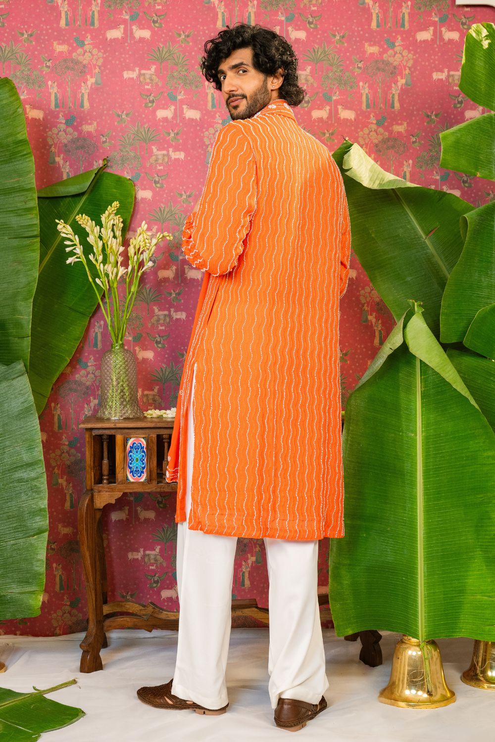Georgette Kurta Set With Embroidery Work And Parallel Pants
