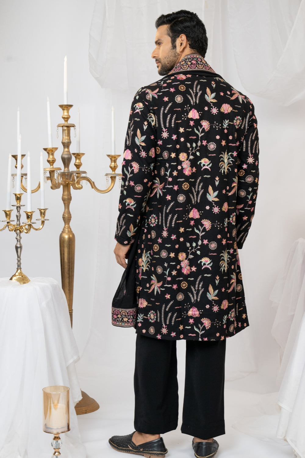 Georgette Kurta Set With Sequins And Resham Embroidery