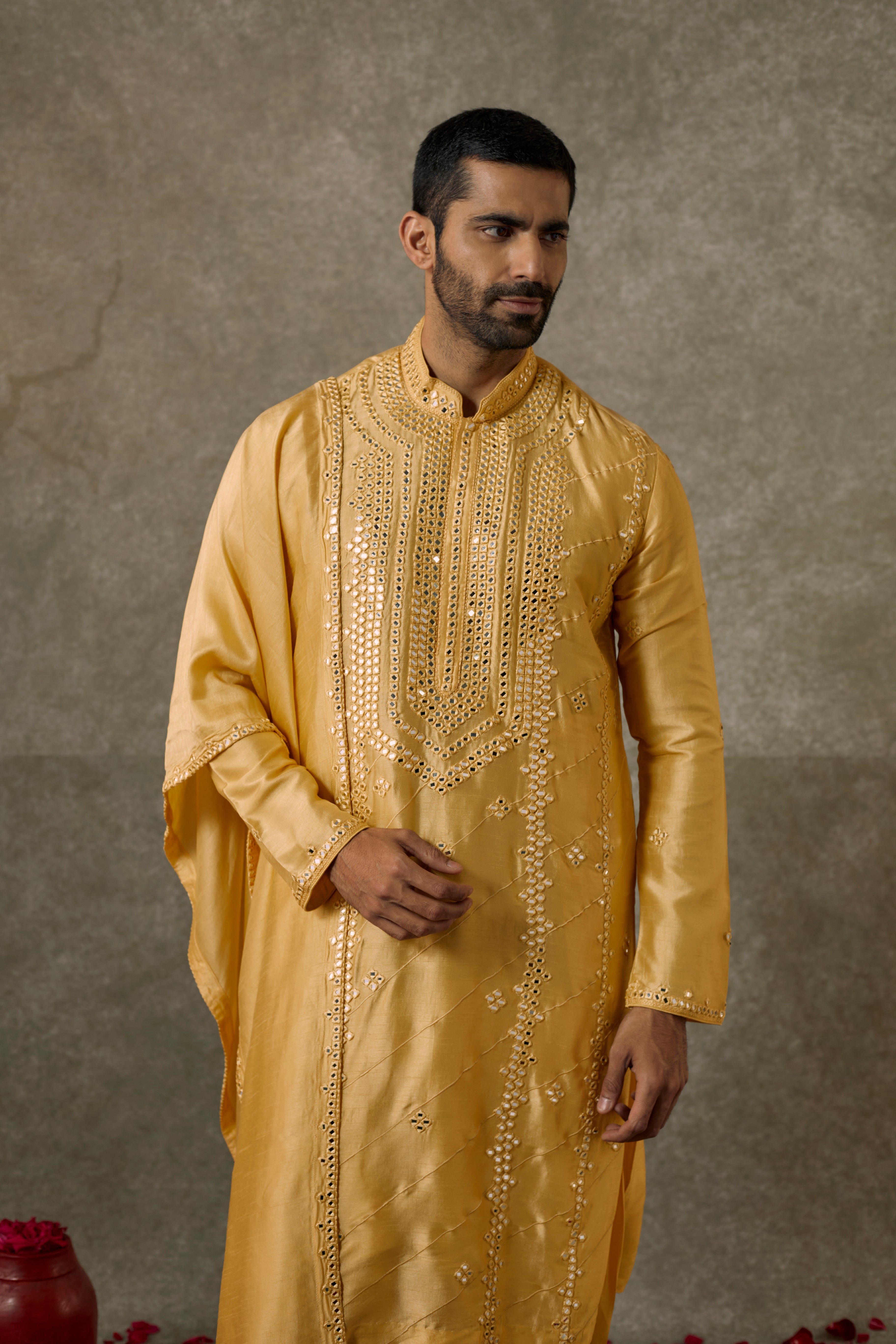 Art Silk Mirror Embroidered Patiala Suit Set