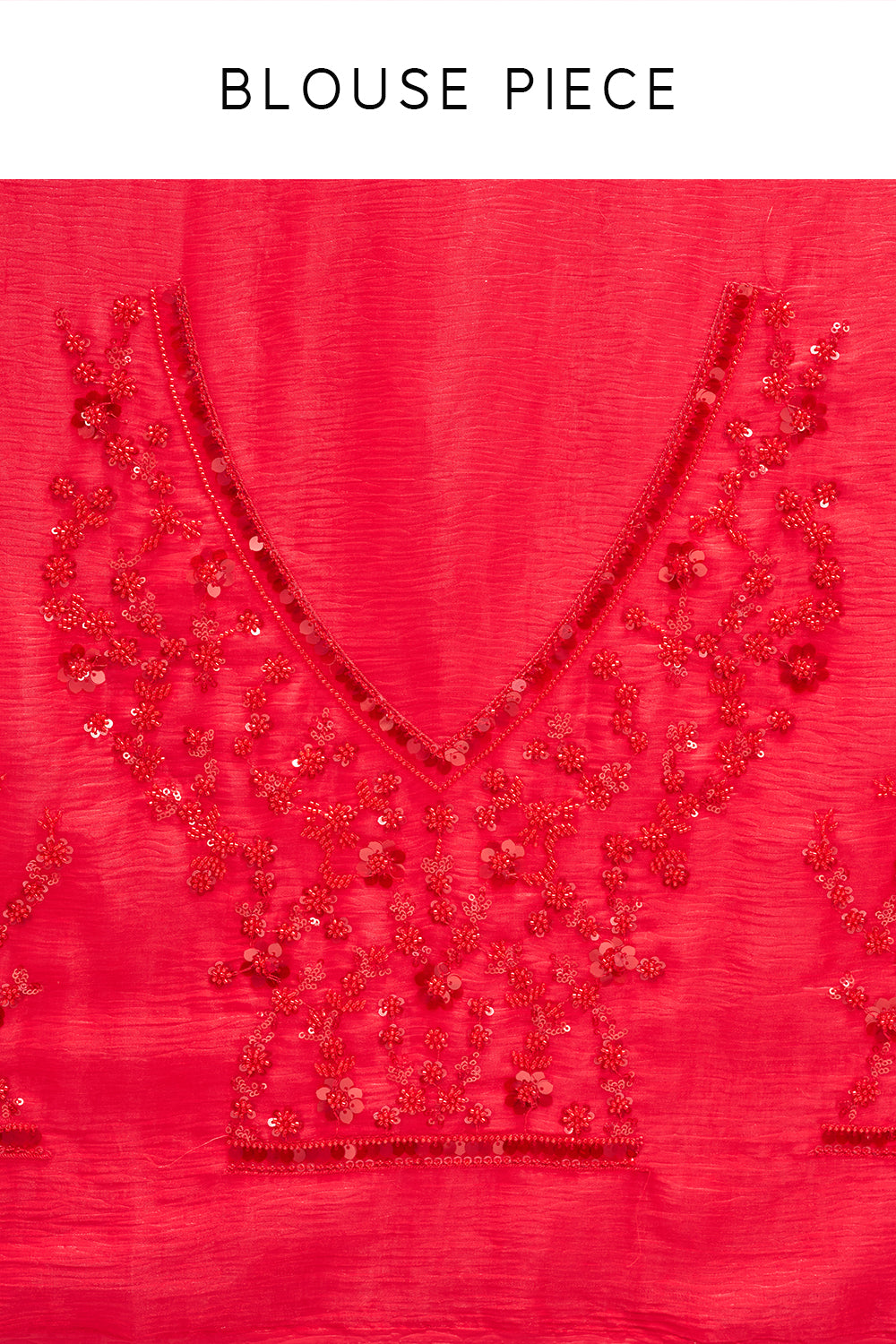 Red Crush Jimmy Choo Saree with Sequin Hand Embroidery