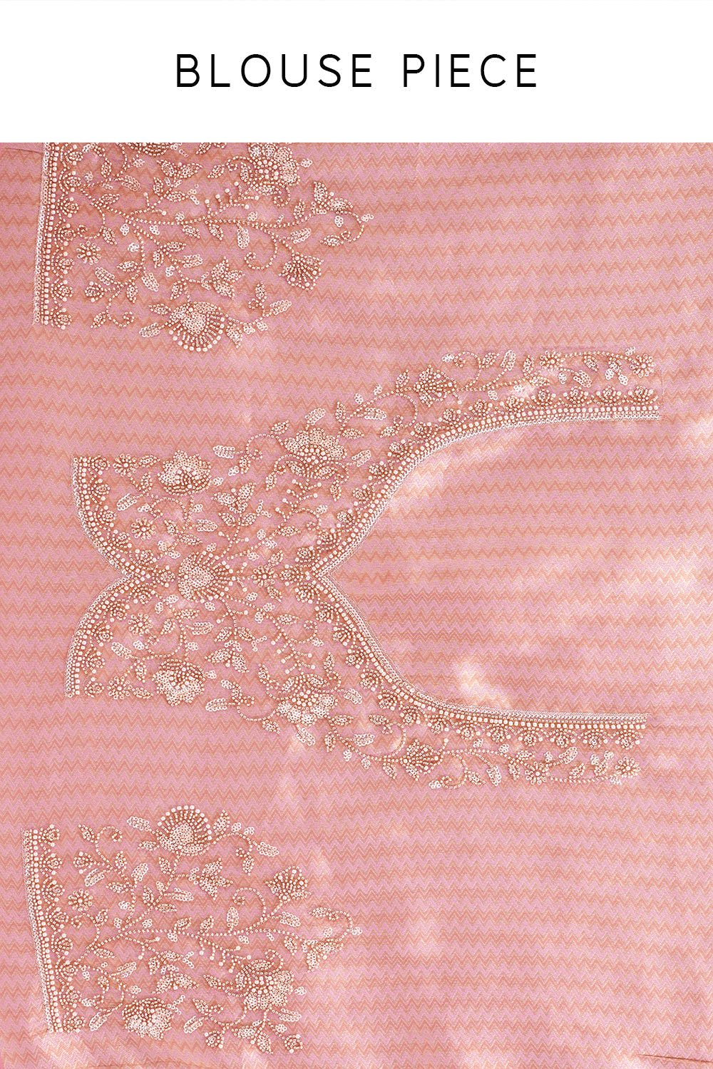 Onion Pink Shimmer Brocade Saree with Intricate Embroidery