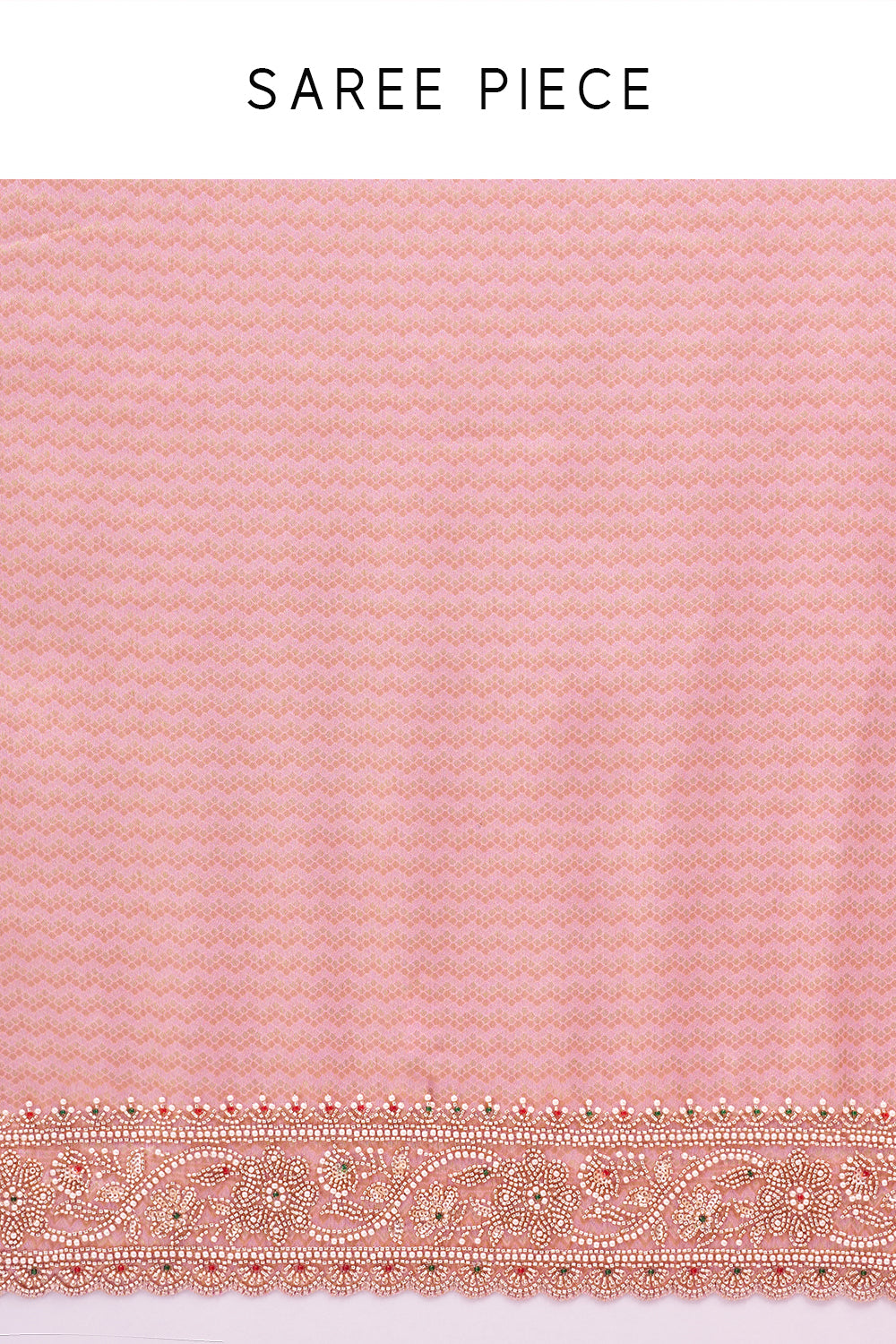 Onion Pink Shimmer Brocade Saree with Intricate Embroidery