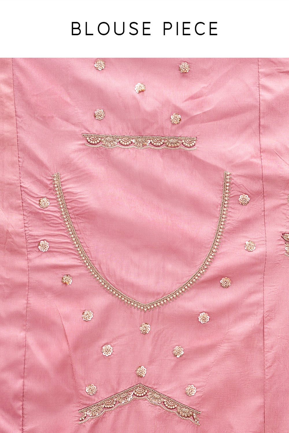 Onion pink Saree in Shimmer Tissue with Zari, Resham & Sequin Embroidery