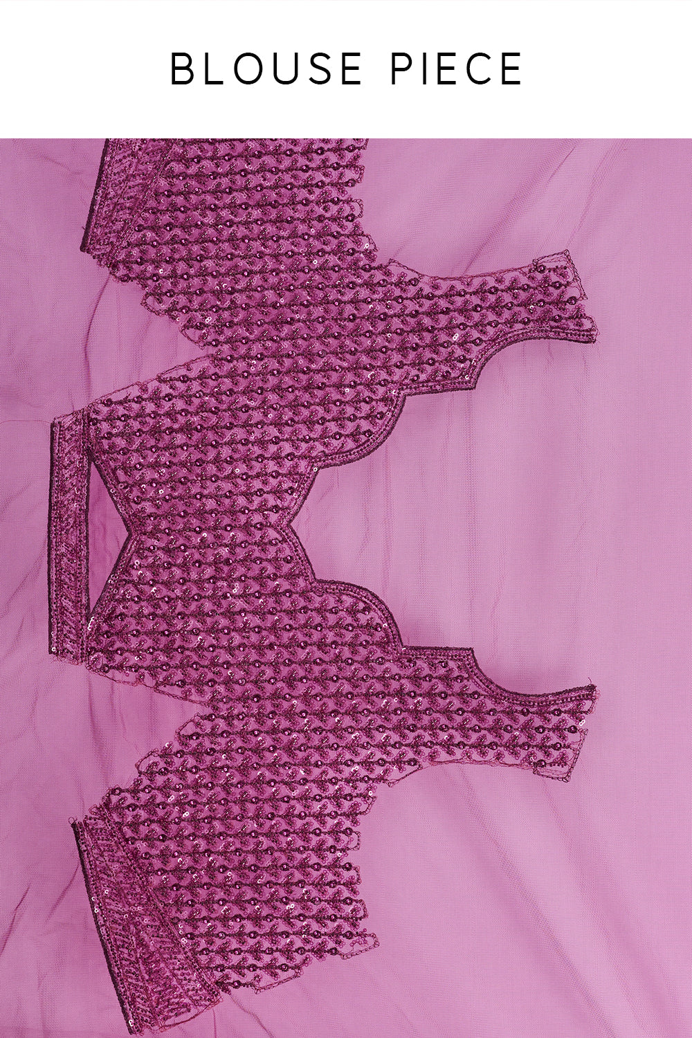 Wine Saree in Net with Sequin & Thread Embroidery