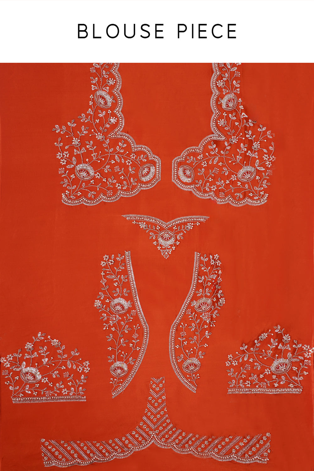 Orange Art Silk Saree with Rhinestone Embellishments and Sequins Work