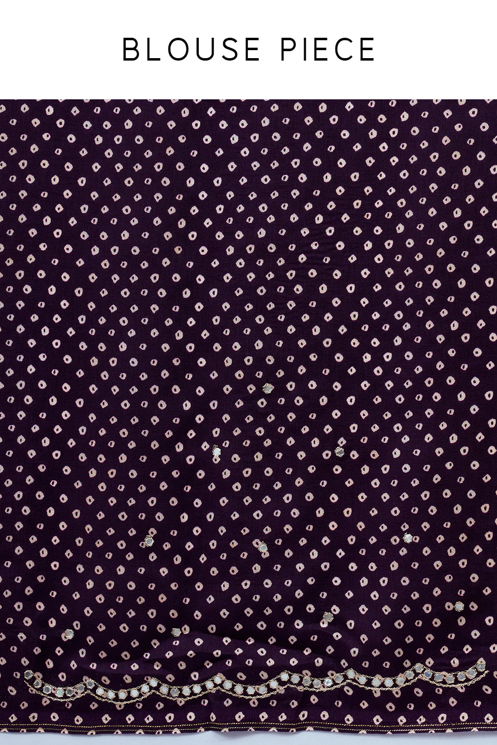 Purple Bandhani Saree and Unstitched Blouse