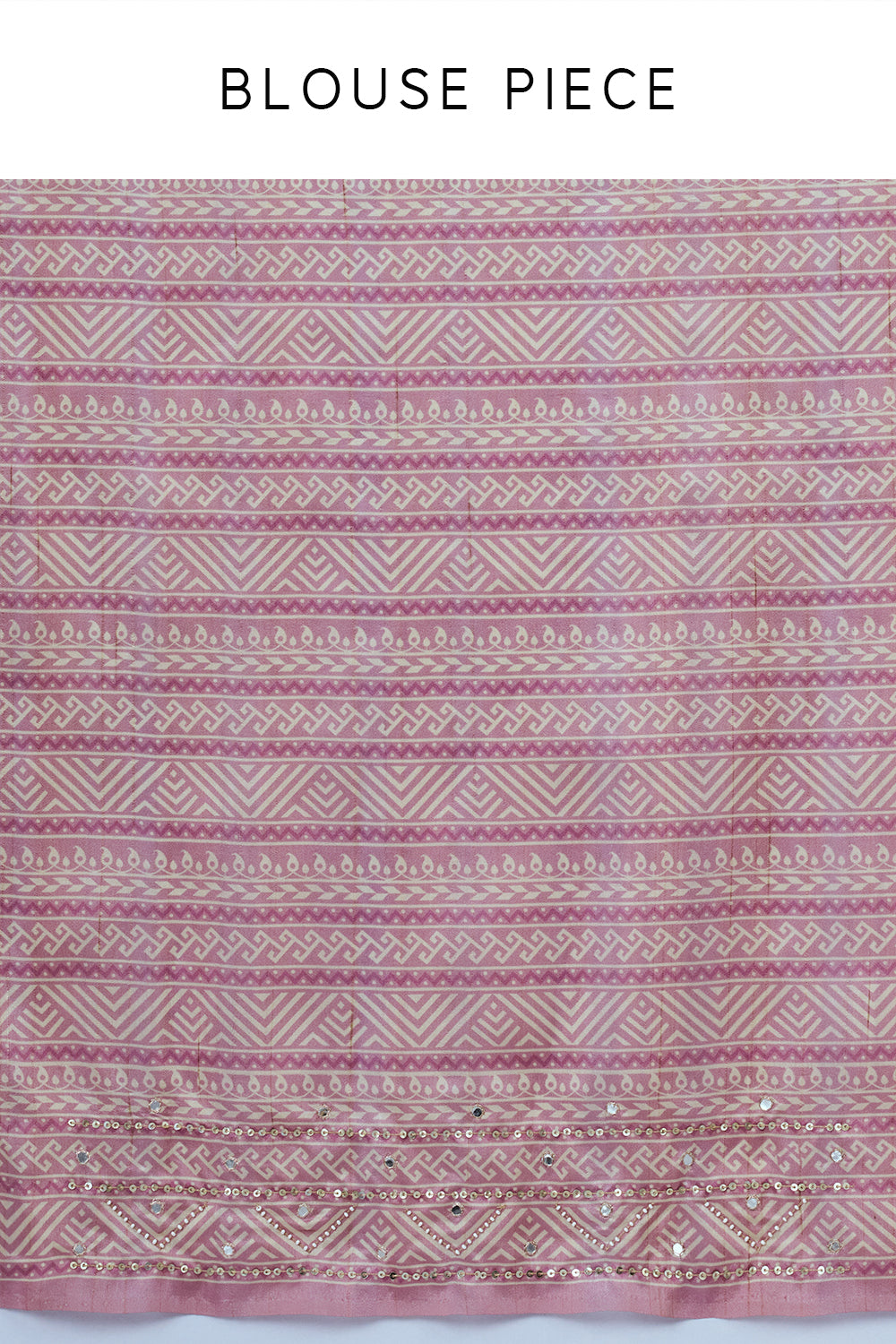 Mauve and Cream Tussar Silk Saree with Floral Print