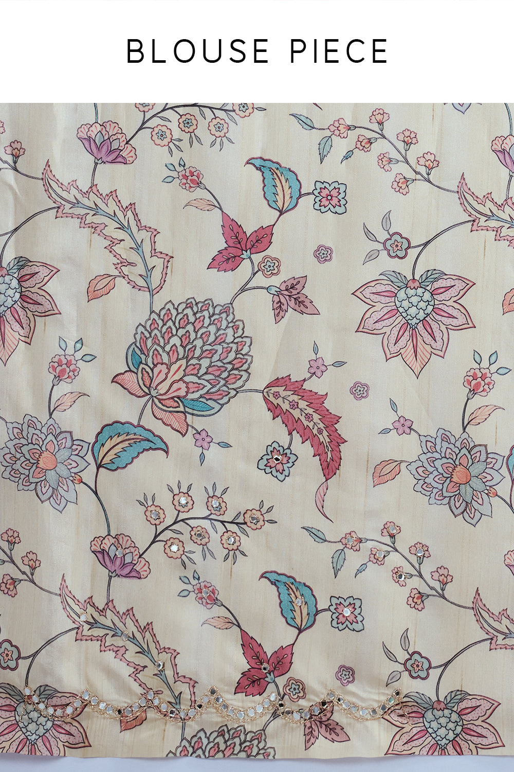 Pink Tussar Silk Saree with Floral Print