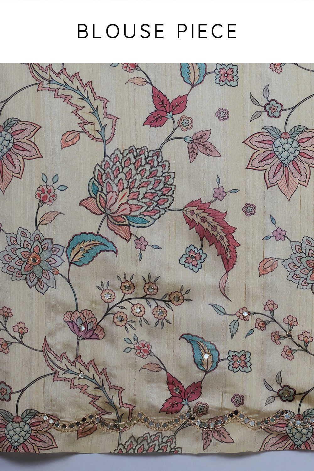 Blue Tussar Silk Saree with Zari Work and Printed Border