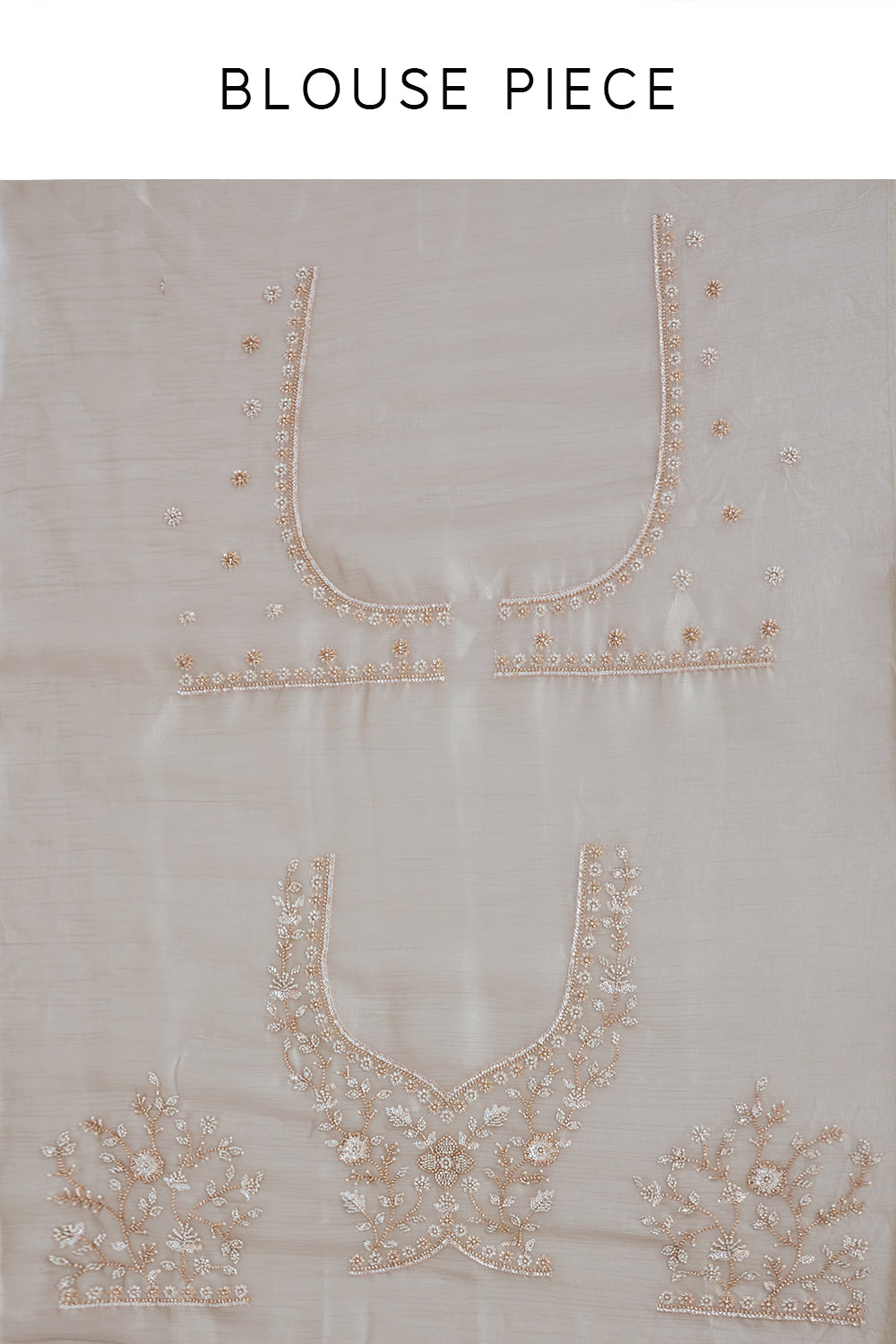 Beige Art Silk Saree with Jaal Work
