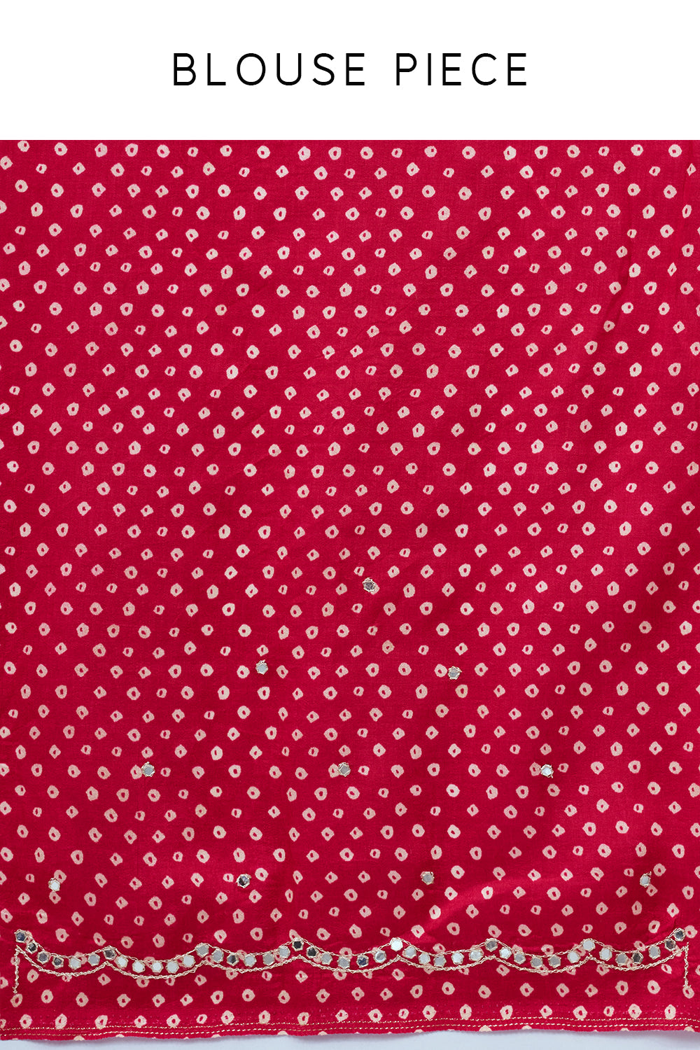 Pink Bandhani Saree and Unstitched Blouse