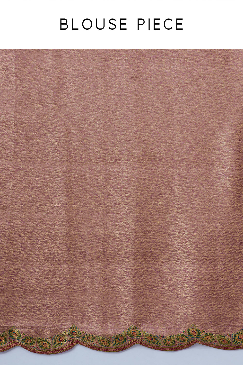 Mauve Banarasi Brocade Woven Saree with Floral Print and Unstitched Blouse