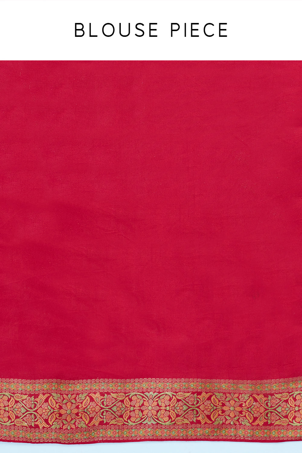 Rani Pink Banarasi Silk Geometrical Woven Saree and Unstitched Blouse