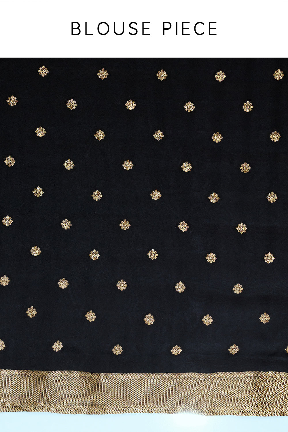 Black Art Silk Saree with Zari Butti Work and Unstitched Blouse