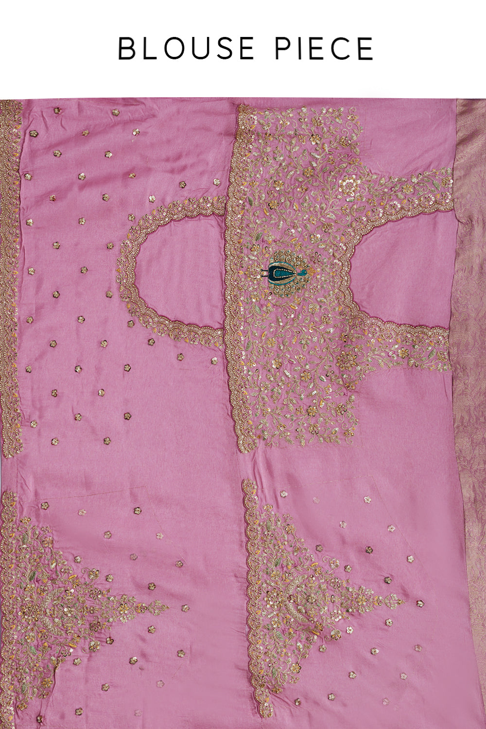 Lilac Banarasi Silk Saree with Resham Work and Tassels