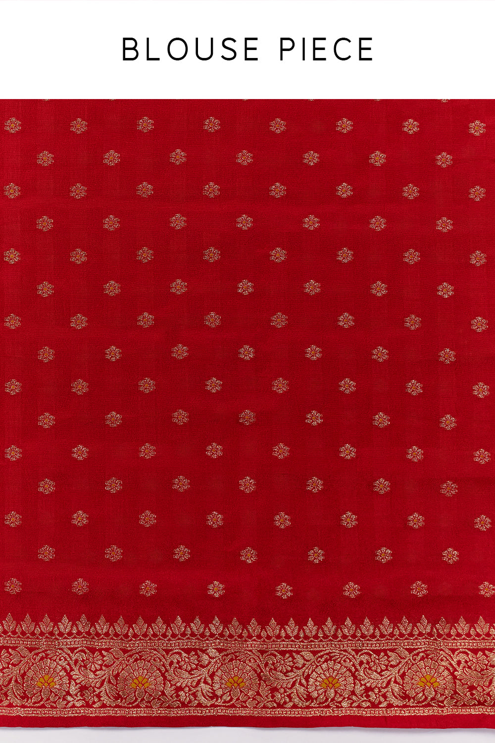 Red Banarasi Silk Saree with Meenakari Embroidery