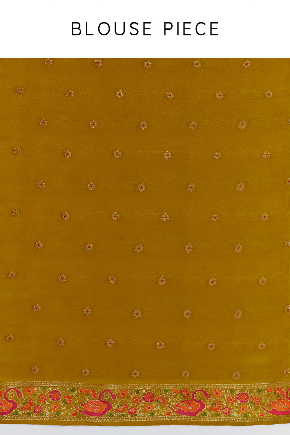Yellow Banarasi Silk Saree with Meenakari Embroidery