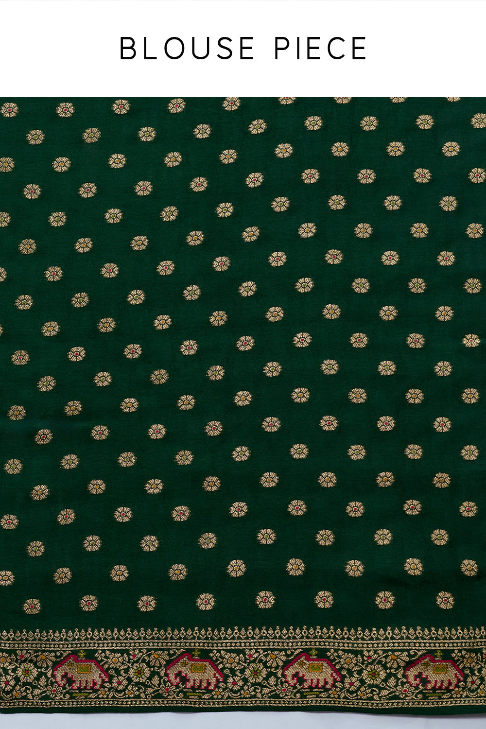 Emerald Green Banarasi Silk Saree with Patola Work