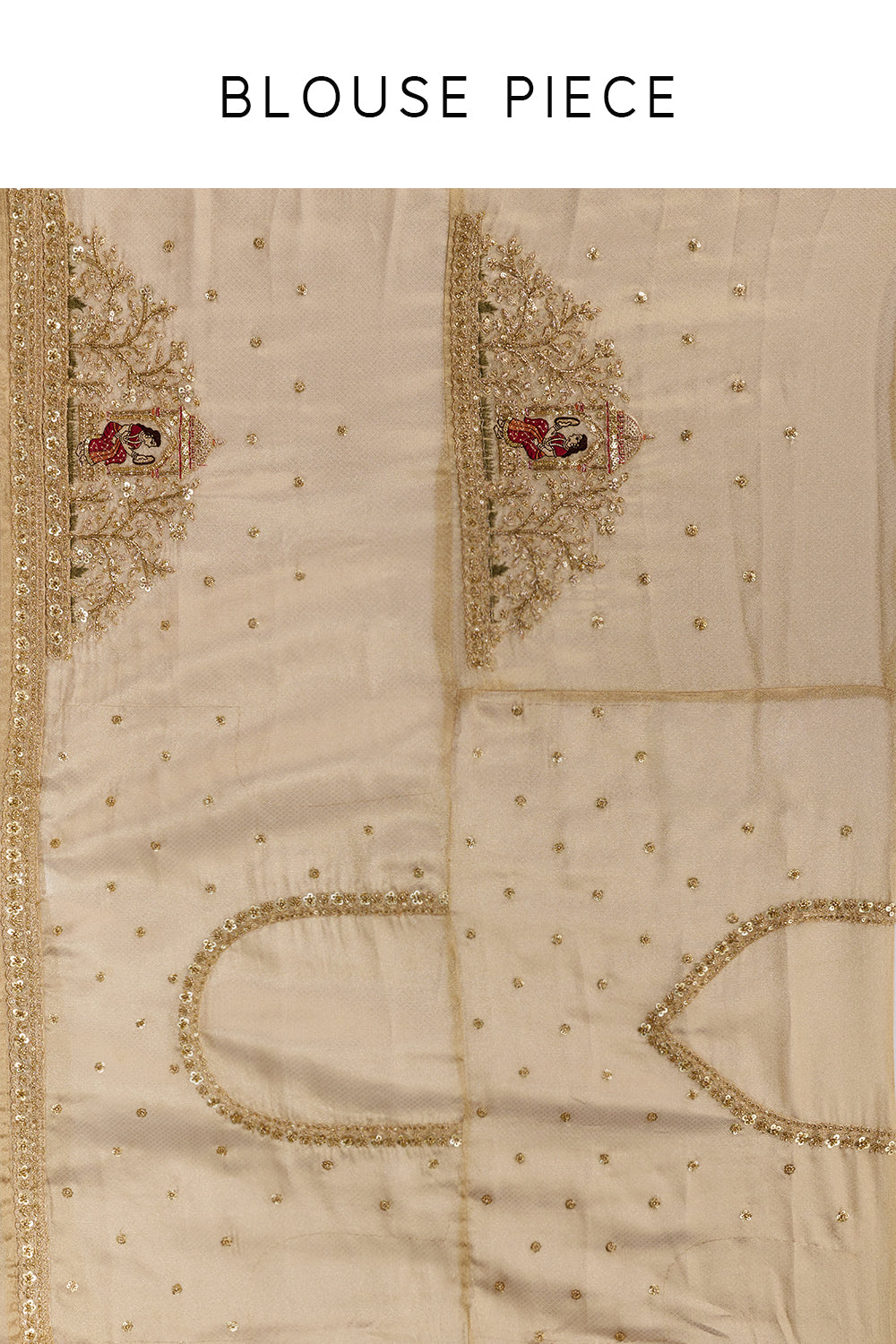 Golden Banarasi Silk Woven Saree with Sequin and Zari Embroidery