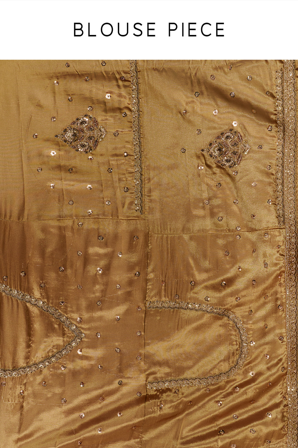 Copper Golden Banarasi Silk Woven Saree with Zari Embroidery