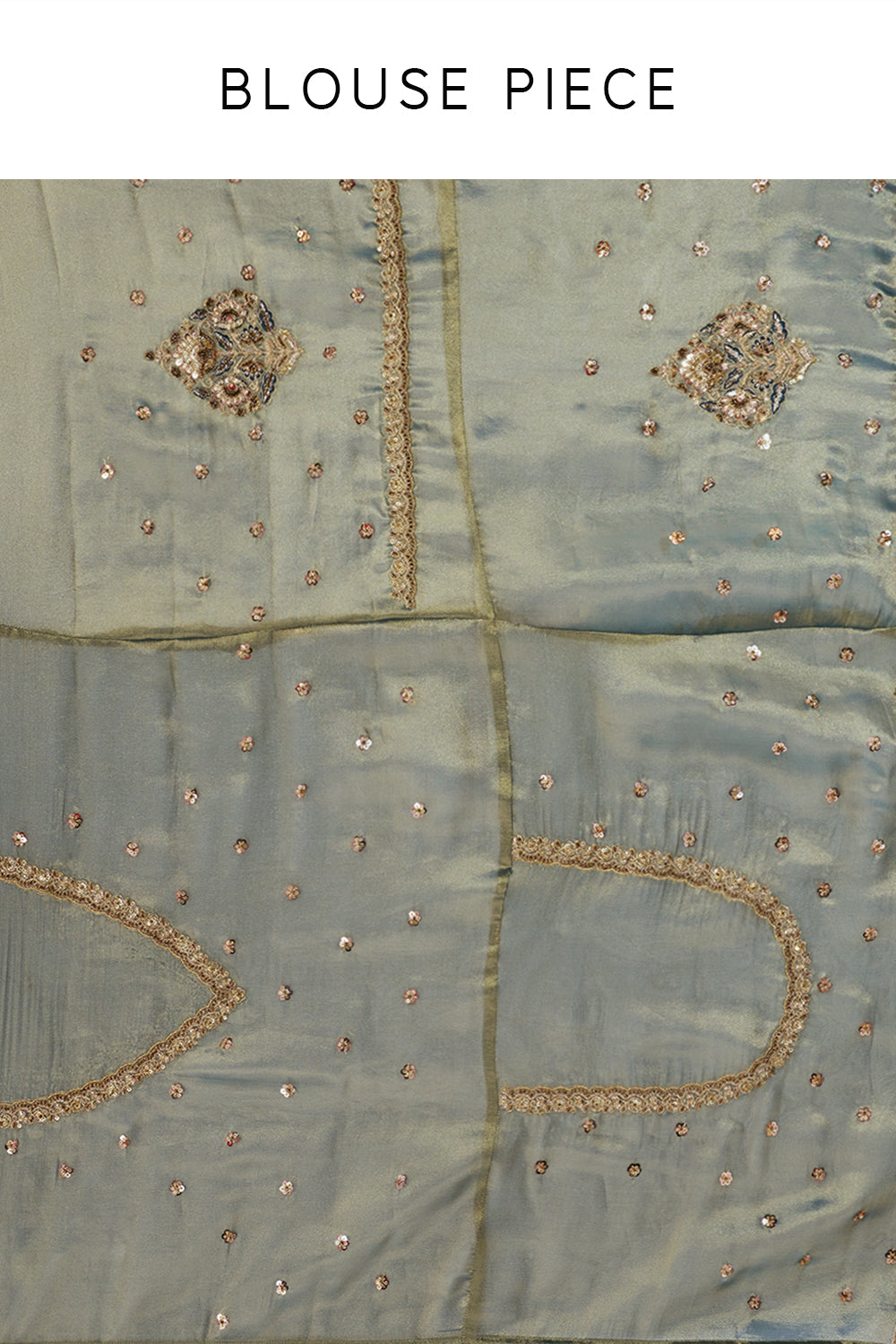 Peacock Blue Banarasi Silk Saree with Sequins and Cutdana Embroidery