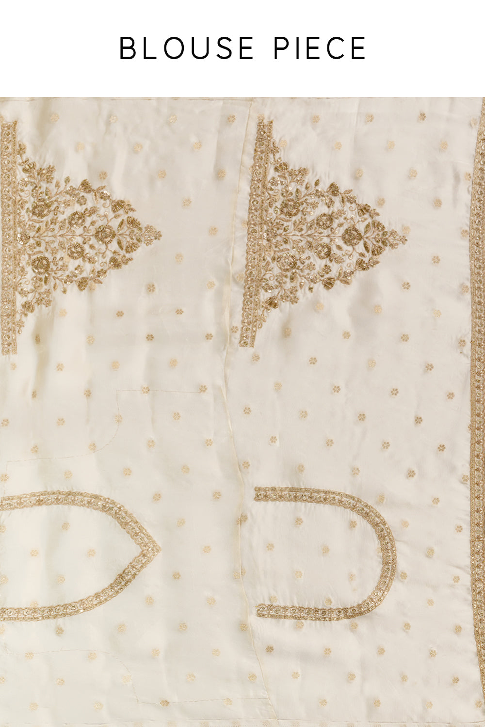 Cream Banarasi Silk Saree with Resham and Zari Embroidery