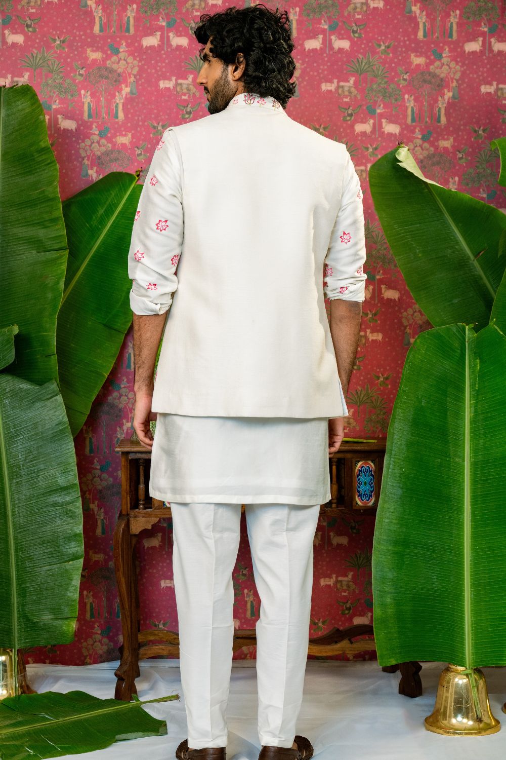 Silk Koti Set With Hand Painted Shreenathji