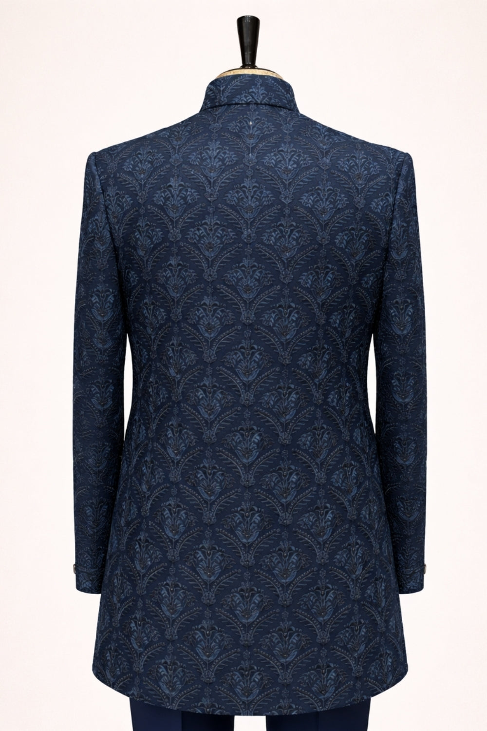 Teal Blue Georgette Indo Western With Embroidery And Sequins Work