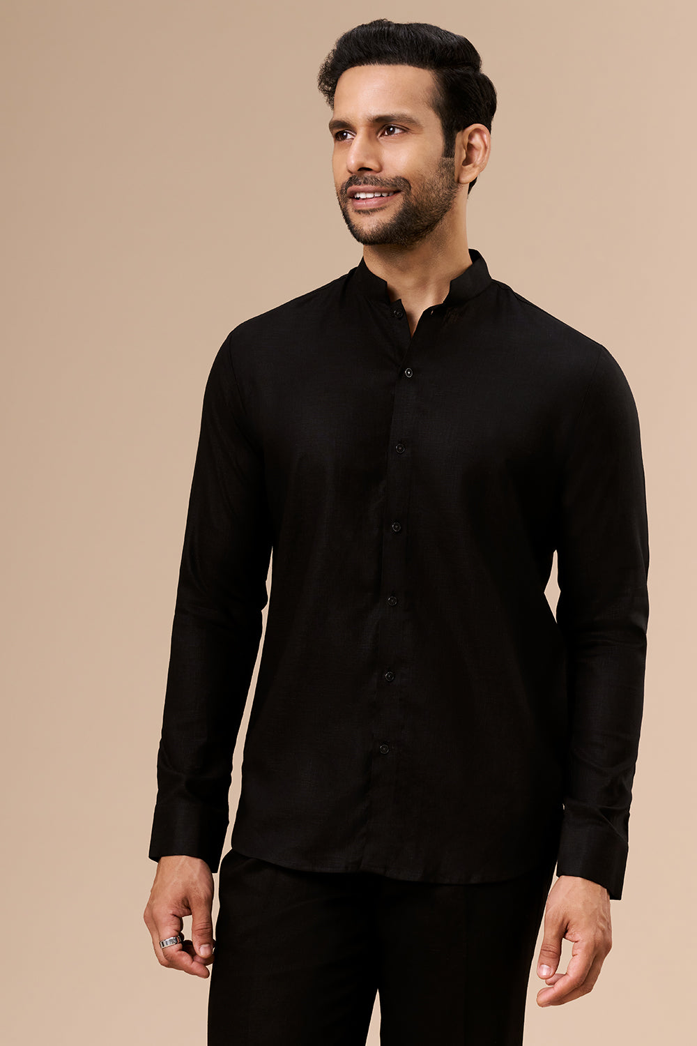 Black Cotton Bundi Set with Bead Work