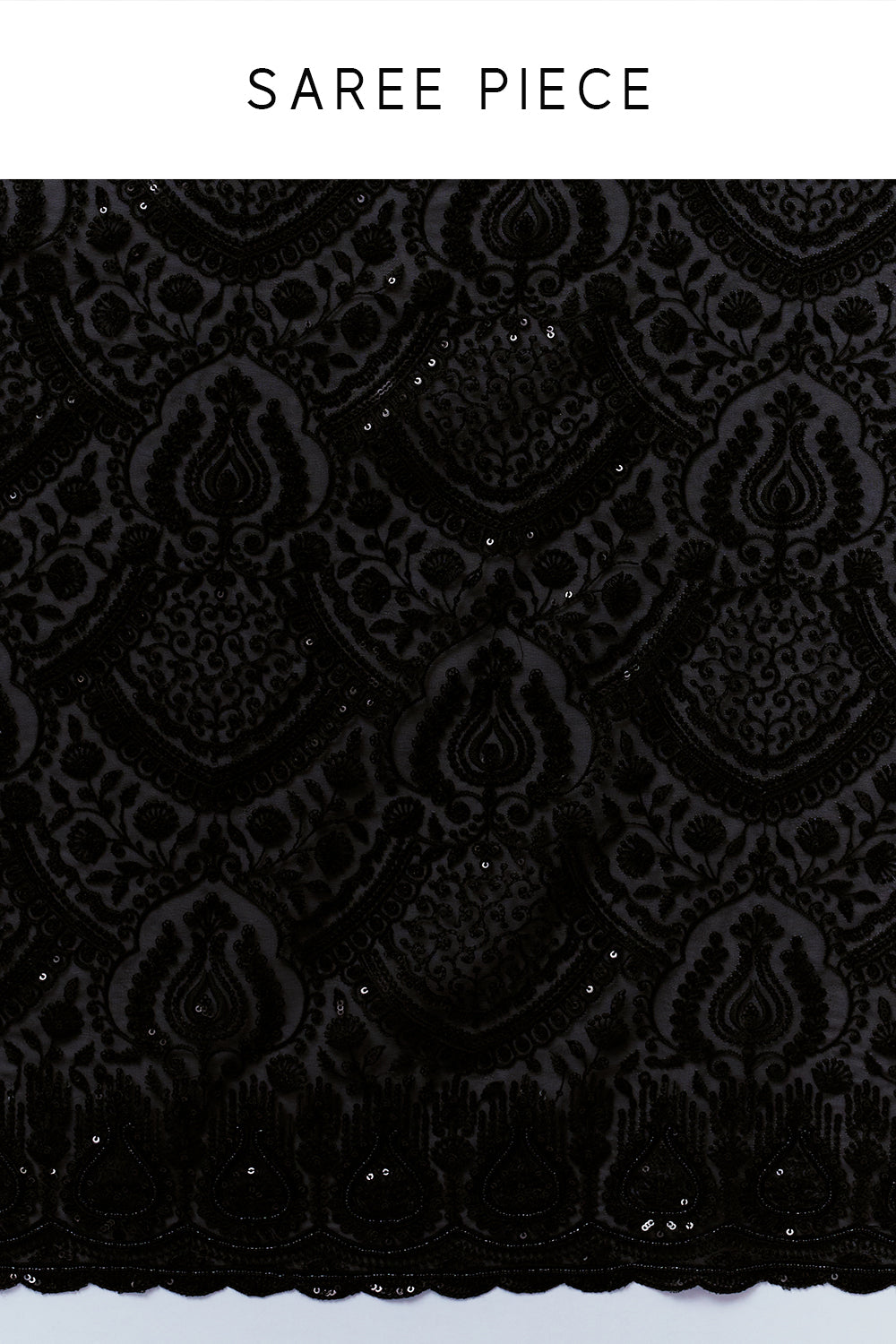Black Georgette Saree with Resham Embroidery
