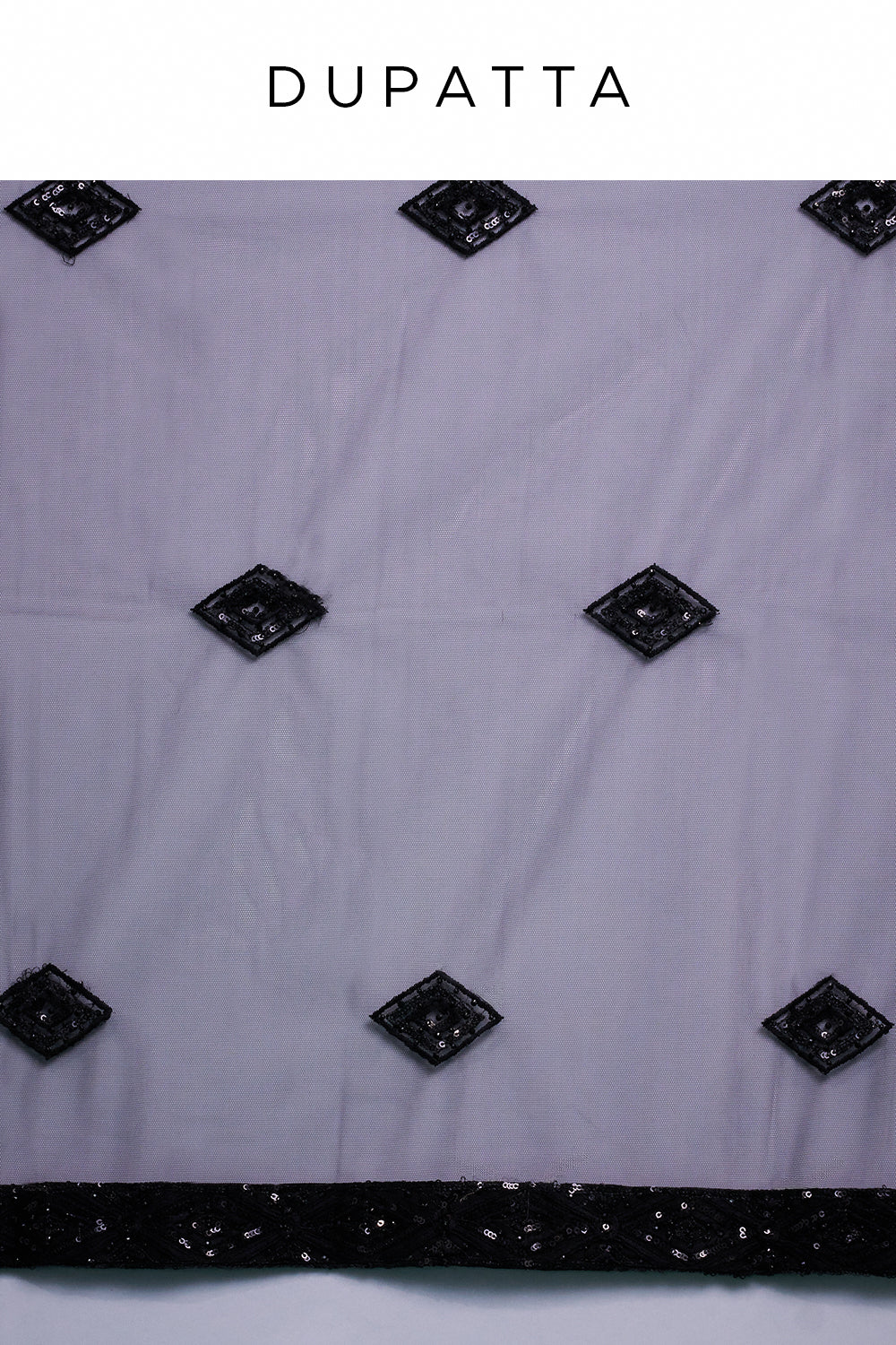 Black Net Indo-Western with Cutdana and Bead Work