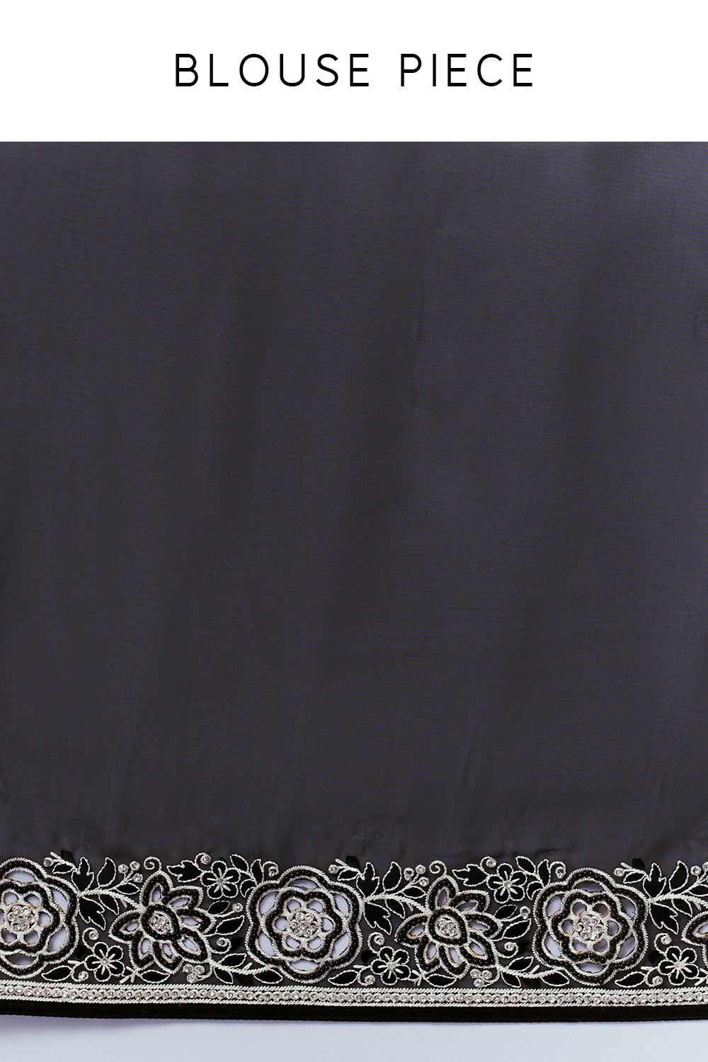 Black Organza Saree with Pearl Accents