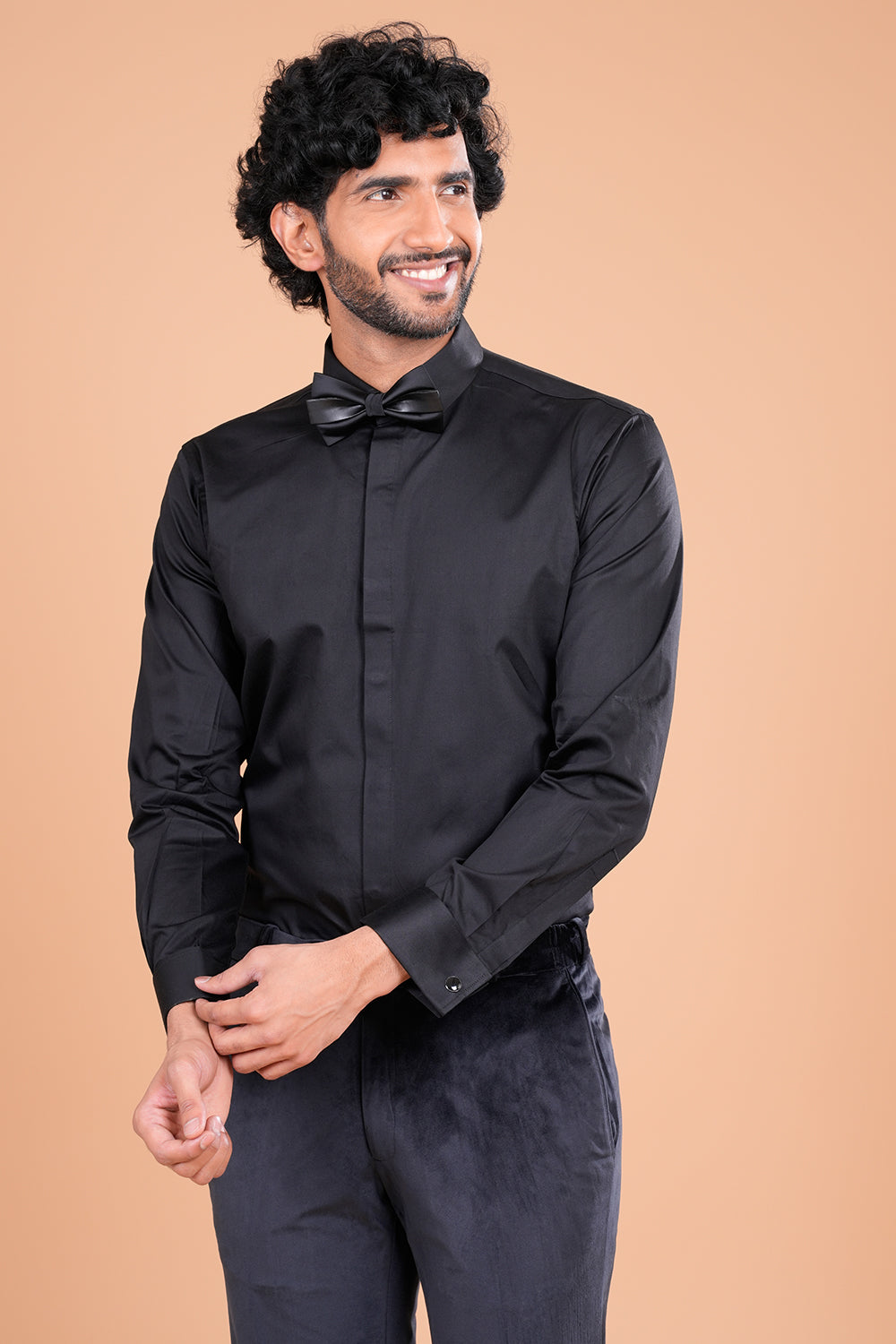 Black Velvet Tuxedo Set