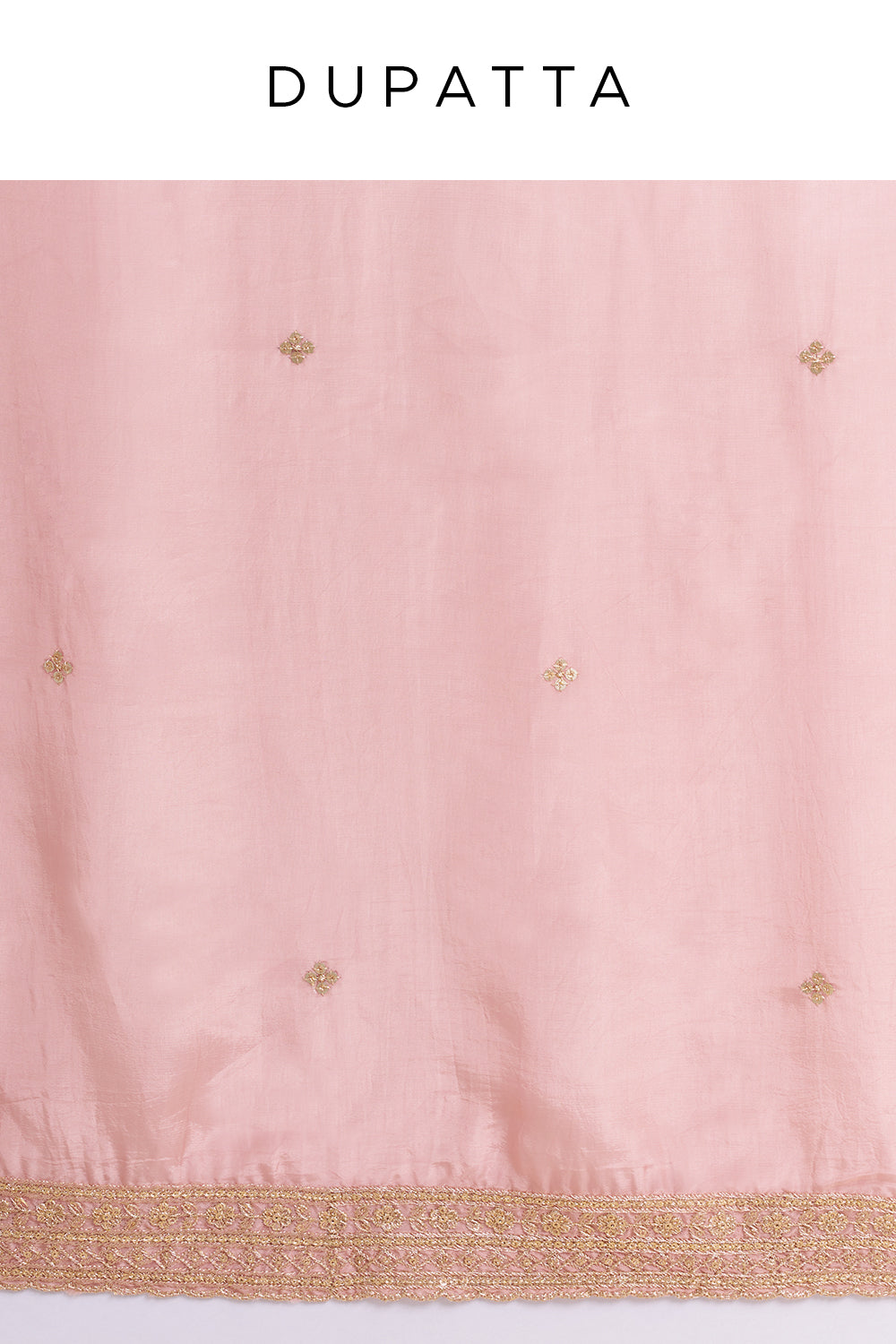 Blush Pink Banarasi Buti Kurta Set with Zari Embroidery