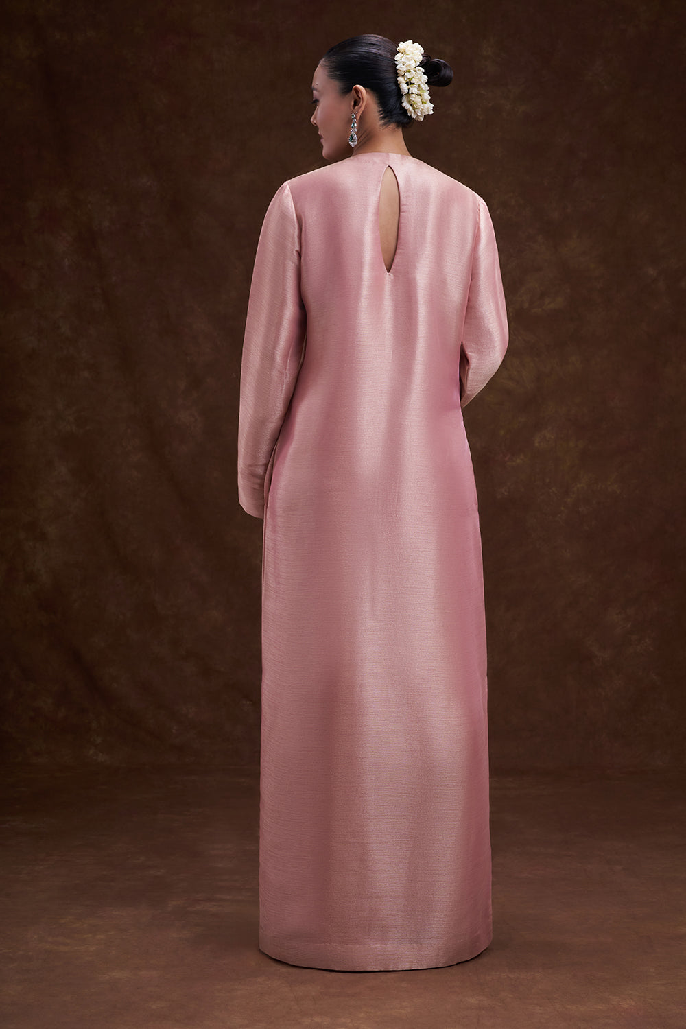 Blush Pink Embroidered Kaftan Dress