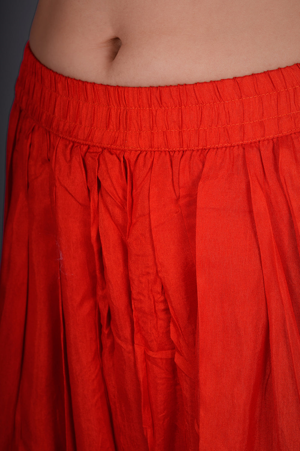 Burnt Orange Shimmer Zari Brocade Short Kurta Set with Zari Bead Embroidery