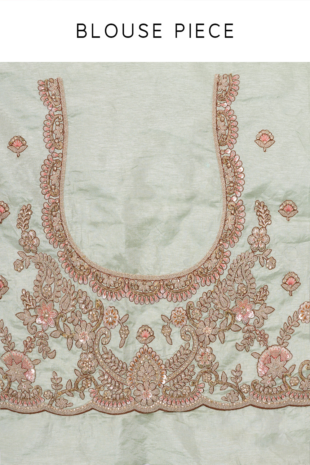 Champagne Gold Saree with Scalloped Border