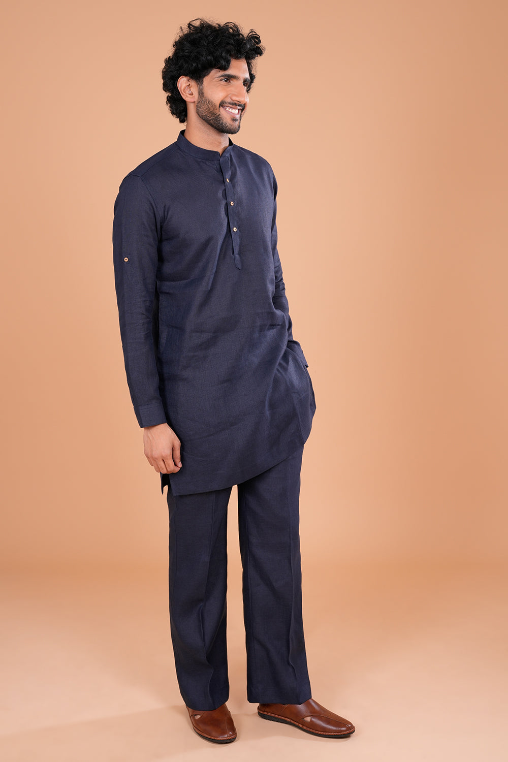 Classic Navy Minimal Men's Kurta Set