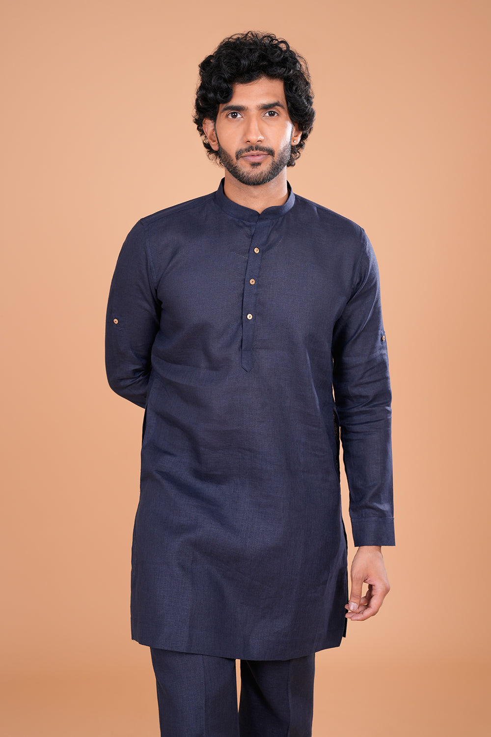 Classic Navy Minimal Men's Kurta Set