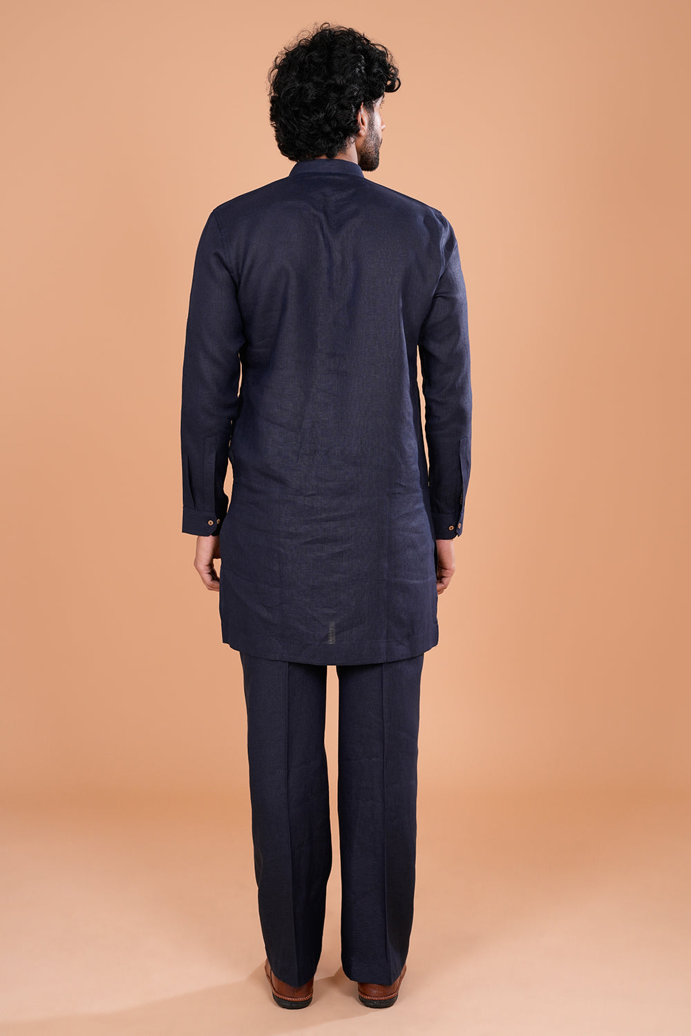 Classic Navy Minimal Men's Kurta Set