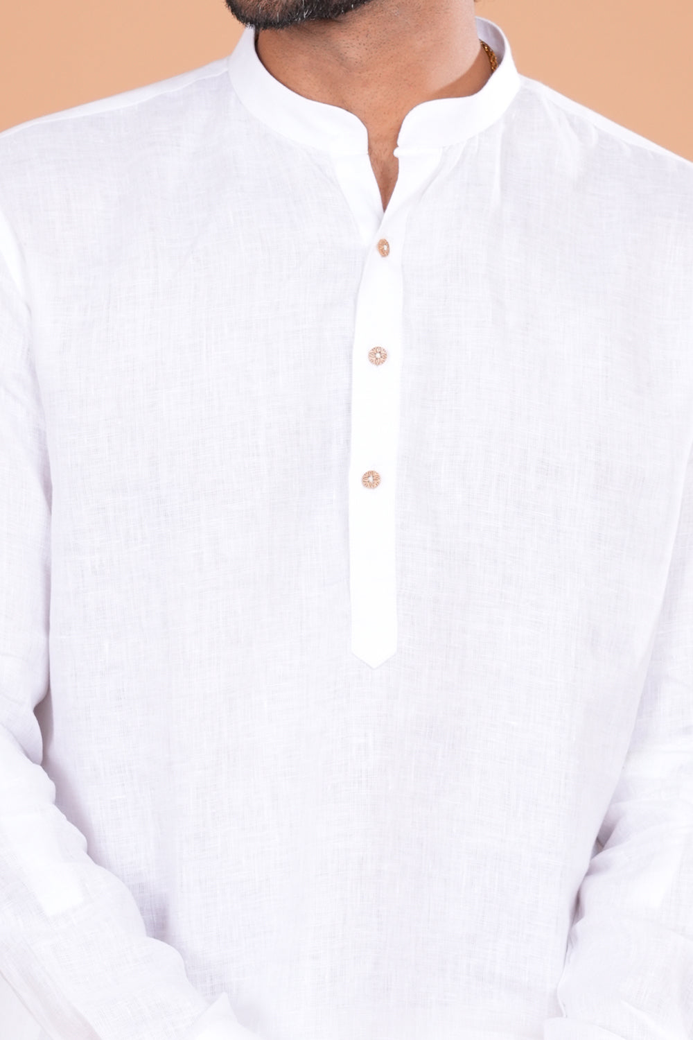 Classic White Minimal Men's Kurta Set
