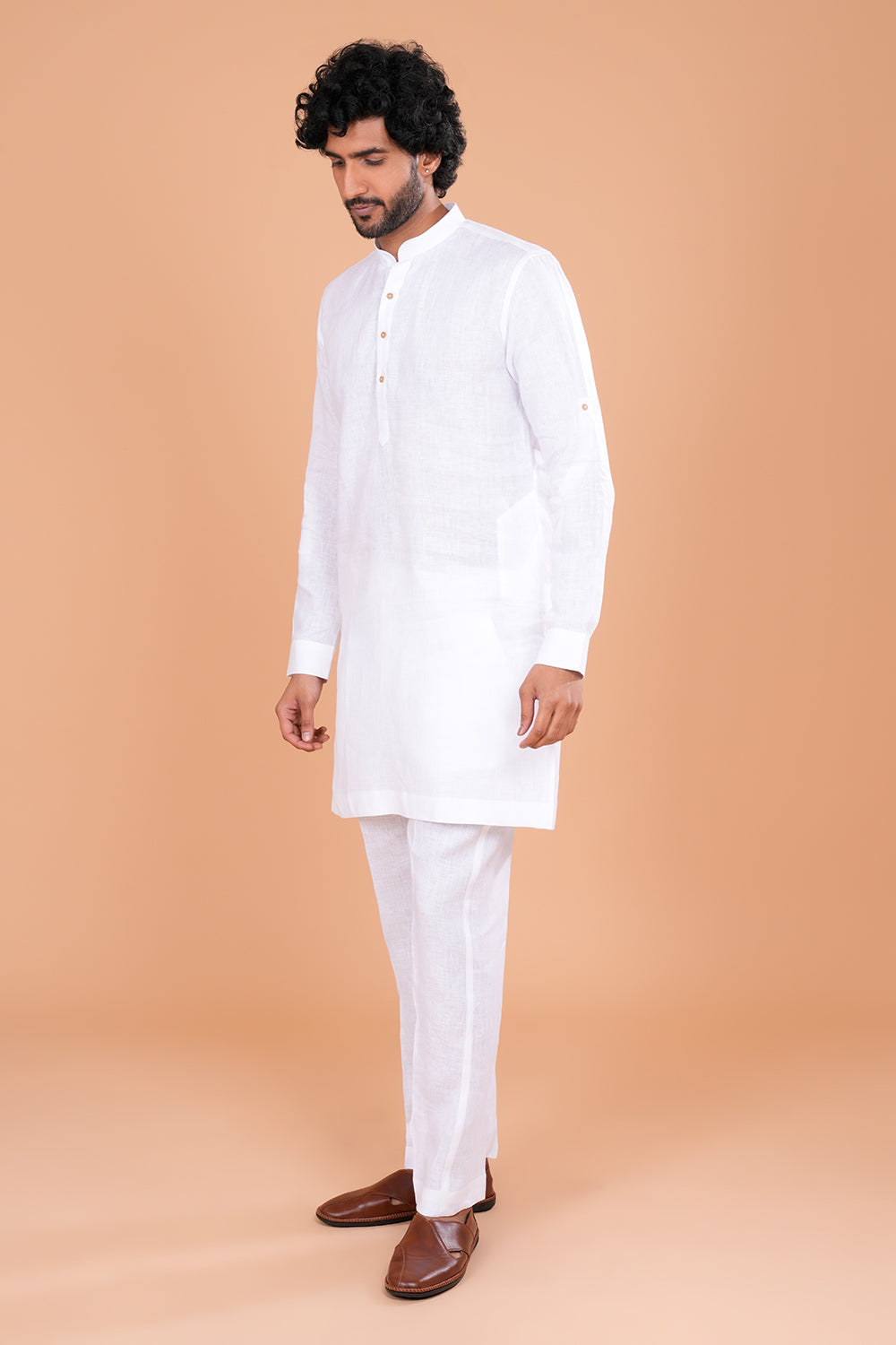 Classic White Minimal Men's Kurta Set