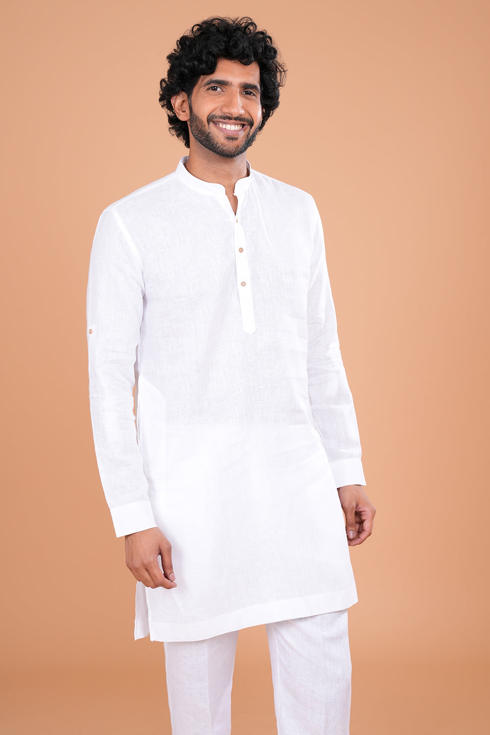 Classic White Minimal Men's Kurta Set