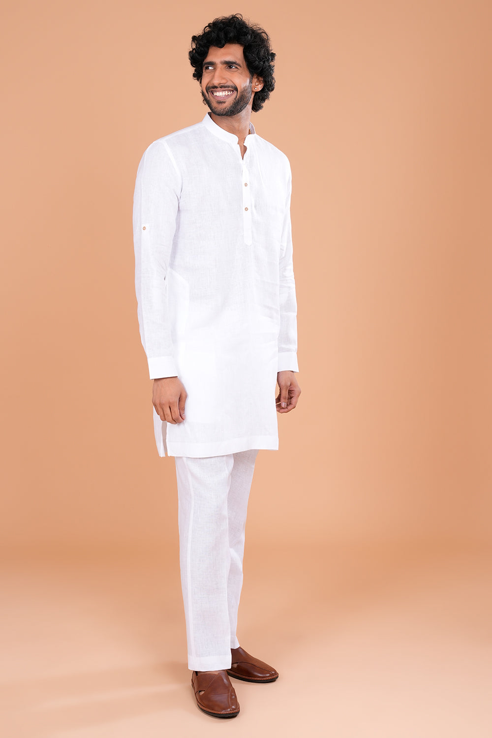 Classic White Minimal Men's Kurta Set