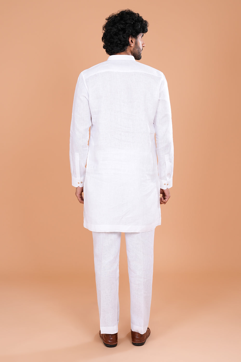 Classic White Minimal Men's Kurta Set