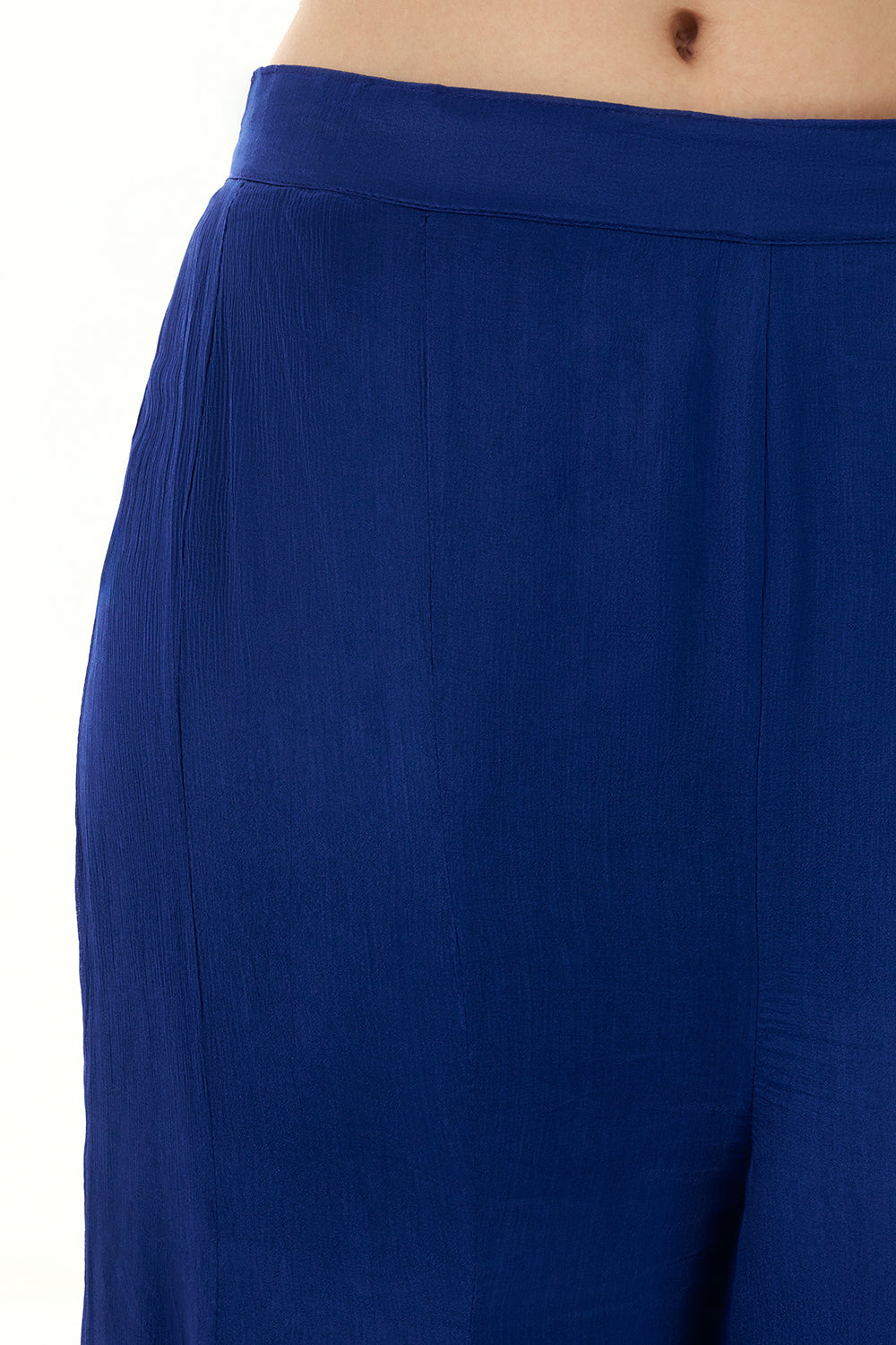 Cobalt Blue Chinon Set with Zardosi and Cutdana Work