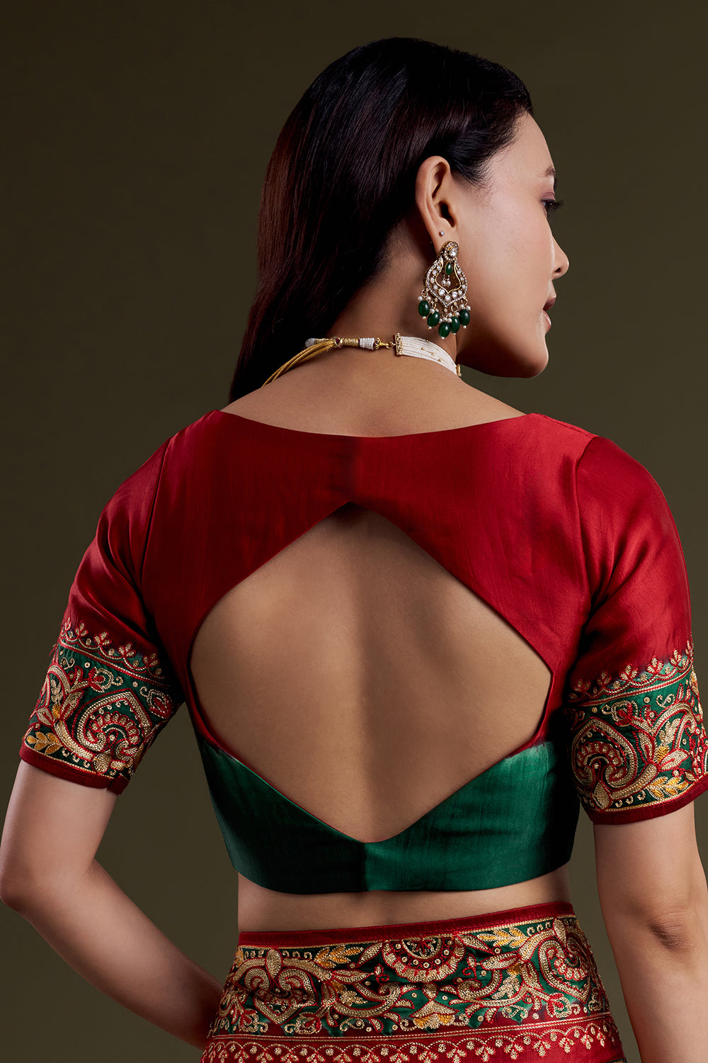 Crimson Heritage Embroidered Saree