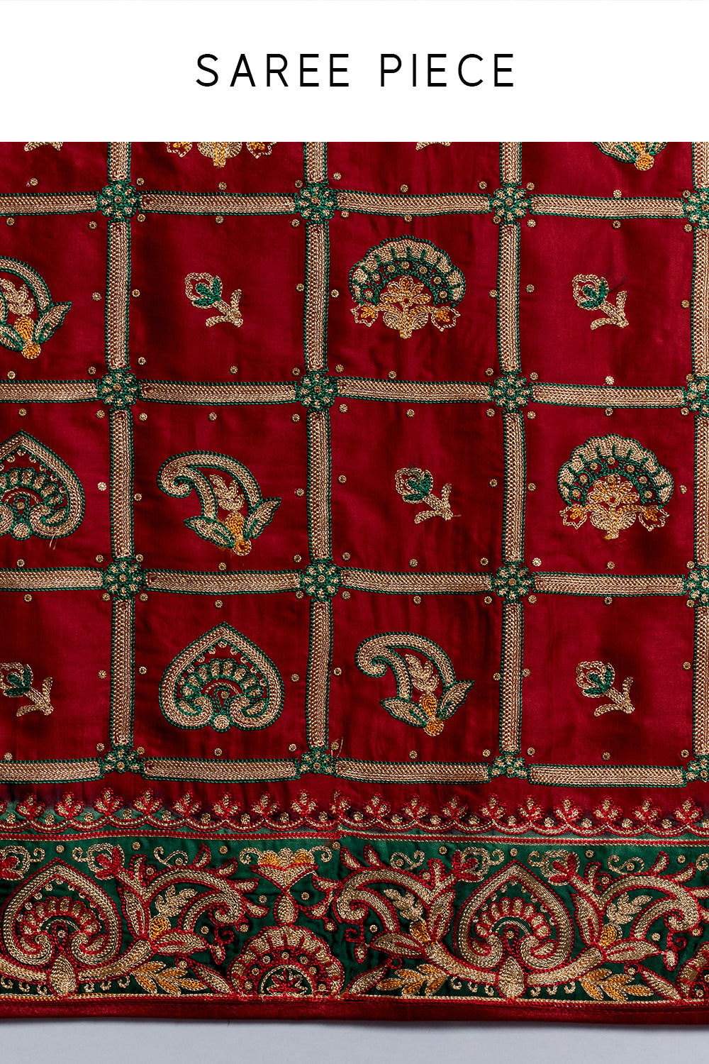 Crimson Heritage Embroidered Saree