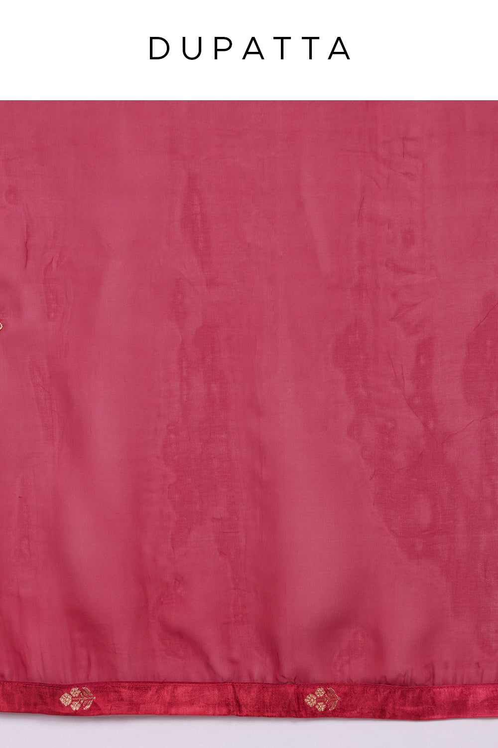 Crimson Red Silk Crepe Sharara Set with Resham Embroidery