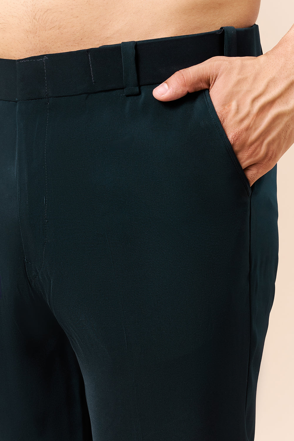 Dark Teal Georgette Jodhpuri with Zari and Thread Lion Motif
